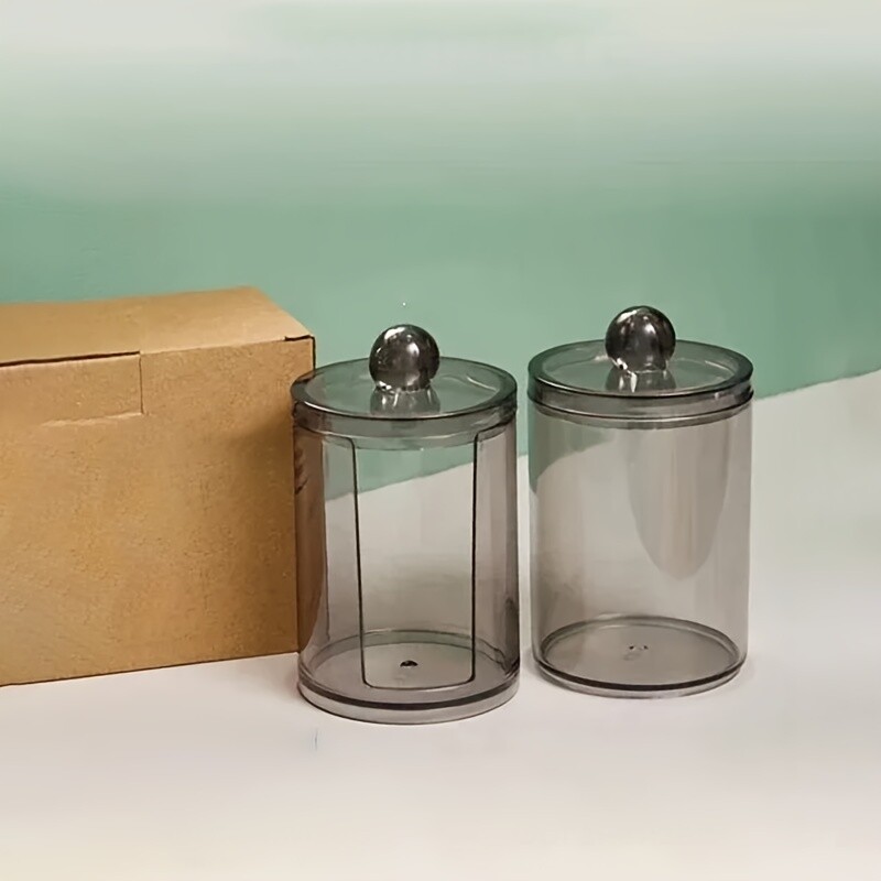 Qtip Hoidja jaotur vatipadjadega Purk Virnastatav Vannitoalett Akrüül Organisaator Hoiukast Vatipall Vatipulk