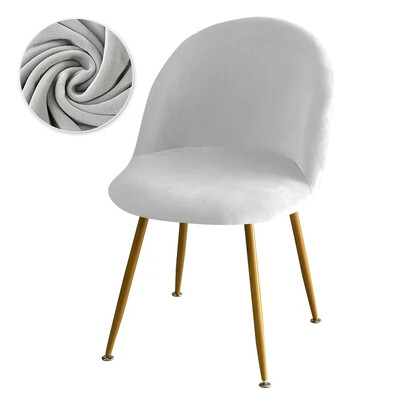 Sametine elastne tooli kate ühevärviline plüüs madala seljaga Duckbill söögitooli katted Pehmed meigiga tooli katted koduhotellile