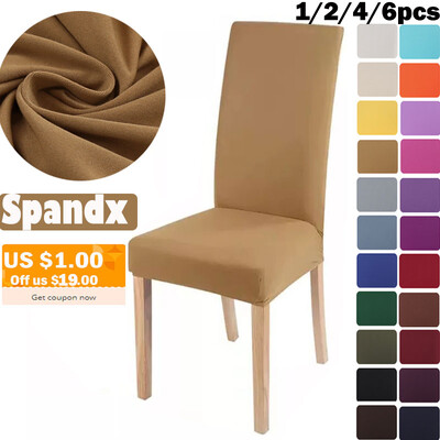 1/2/4/6Pcs Κάλυμμα Καρέκλας Σπίτι Spandex Stretch Elastic Slipcovers Καλύμματα Καρέκλας για Τραπεζαρία Κουζίνας Γάμος Γάμος Σπίτι