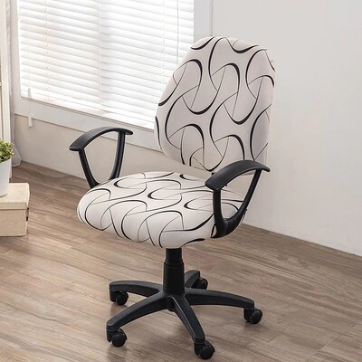 2 vnt. / rinkinys Stretch Printed biuro kompiuterio kėdžių užvalkalai Nuimamas plaunamas kėdės užvalkalas (sėdynės užvalkalas + atlošo užvalkalas)
