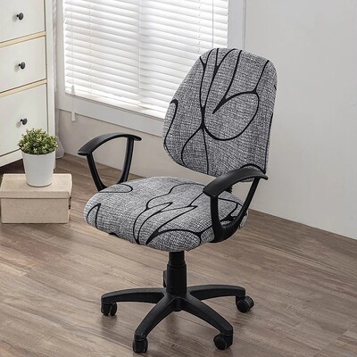 2 vnt. / rinkinys Stretch Printed biuro kompiuterio kėdžių užvalkalai Nuimamas plaunamas kėdės užvalkalas (sėdynės užvalkalas + atlošo užvalkalas)