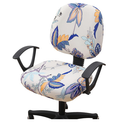 2 vnt. / rinkinys Stretch Printed biuro kompiuterio kėdžių užvalkalai Nuimamas plaunamas kėdės užvalkalas (sėdynės užvalkalas + atlošo užvalkalas)