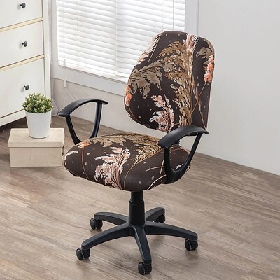 2 vnt. / rinkinys Stretch Printed biuro kompiuterio kėdžių užvalkalai Nuimamas plaunamas kėdės užvalkalas (sėdynės užvalkalas + atlošo užvalkalas)