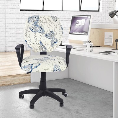 2 vnt. / rinkinys Stretch Printed biuro kompiuterio kėdžių užvalkalai Nuimamas plaunamas kėdės užvalkalas (sėdynės užvalkalas + atlošo užvalkalas)