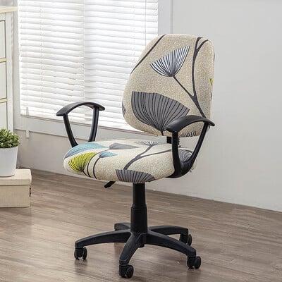 2 vnt. / rinkinys Stretch Printed biuro kompiuterio kėdžių užvalkalai Nuimamas plaunamas kėdės užvalkalas (sėdynės užvalkalas + atlošo užvalkalas)