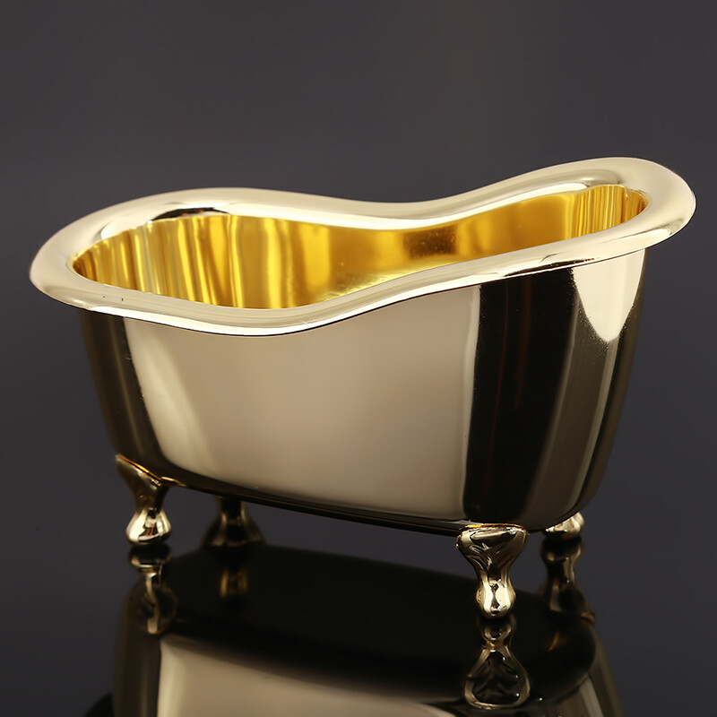 Μίνι Μπανιέρα Σαπούνι Κουτί αποθήκευσης κοσμημάτων Οργανωτής μακιγιάζ Δοχείο Επιτραπέζιου υπολογιστή Διάφορη θήκη αποθήκευσης Χρυσό ασημί Διάφορα κουτιά αποθήκευσης