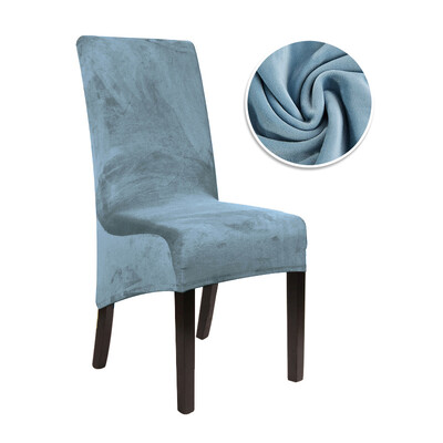 1/2/4/6 bucăți Huse pentru scaune din țesătură din catifea reală, dimensiunea XL, dimensiune mare, cu spate lung, în stil european, huse pentru scaune pentru restaurant, hotel