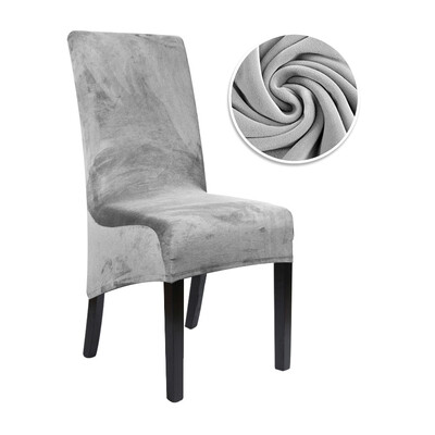 1/2/4/6 bucăți Huse pentru scaune din țesătură din catifea reală, dimensiunea XL, dimensiune mare, cu spate lung, în stil european, huse pentru scaune pentru restaurant, hotel