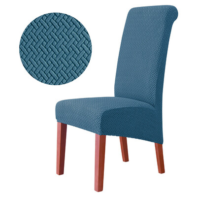 1/2/4/6 bucăți Huse pentru scaune din țesătură din catifea reală, dimensiunea XL, dimensiune mare, cu spate lung, în stil european, huse pentru scaune pentru restaurant, hotel