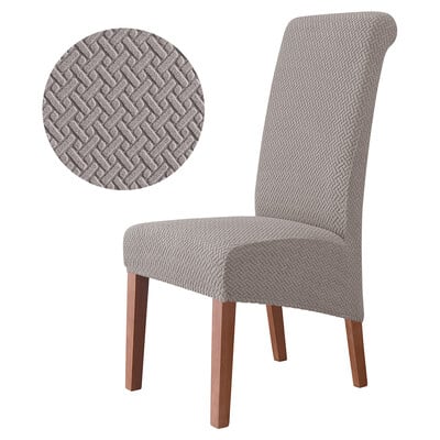 1/2/4/6 bucăți Huse pentru scaune din țesătură din catifea reală, dimensiunea XL, dimensiune mare, cu spate lung, în stil european, huse pentru scaune pentru restaurant, hotel