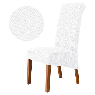 1/2/4/6 bucăți Huse pentru scaune din țesătură din catifea reală, dimensiunea XL, dimensiune mare, cu spate lung, în stil european, huse pentru scaune pentru restaurant, hotel