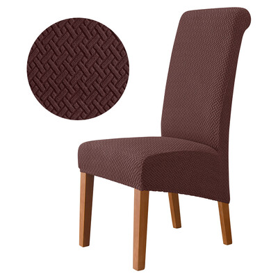 1/2/4/6 bucăți Huse pentru scaune din țesătură din catifea reală, dimensiunea XL, dimensiune mare, cu spate lung, în stil european, huse pentru scaune pentru restaurant, hotel