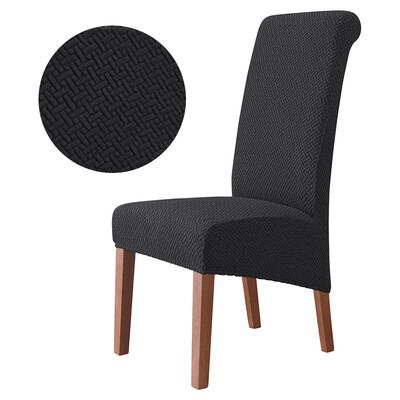 1/2/4/6 bucăți Huse pentru scaune din țesătură din catifea reală, dimensiunea XL, dimensiune mare, cu spate lung, în stil european, huse pentru scaune pentru restaurant, hotel