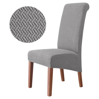 1/2/4/6 bucăți Huse pentru scaune din țesătură din catifea reală, dimensiunea XL, dimensiune mare, cu spate lung, în stil european, huse pentru scaune pentru restaurant, hotel