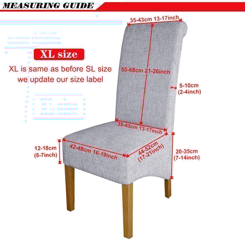 1/2/4/6 bucăți Huse pentru scaune din țesătură din catifea reală, dimensiunea XL, dimensiune mare, cu spate lung, în stil european, huse pentru scaune pentru restaurant, hotel