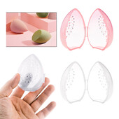 Beauty Cosmetic Sponge Storage Box Makeup Powder Puff Άδειο Πλαίσιο σε σχήμα αυγού Διάφανη Puff Dry Θήκη Make Up Organizer Θήκη