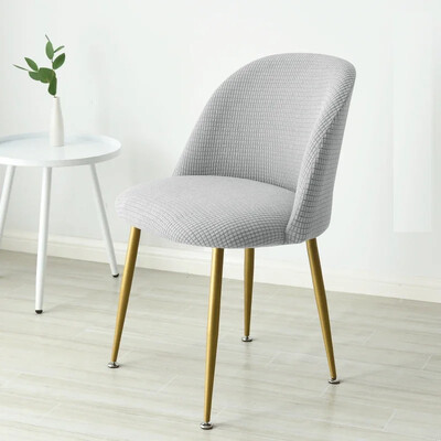 Polar Fleece Curved κάλυμμα καρέκλας Accent Κοντή πλάτη Καρέκλα τραπεζαρίας Slipcovers Μικρά καλύμματα καρέκλας Stretch κάλυμμα καθίσματος Kitchen Hotel