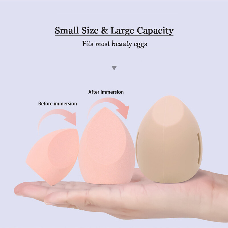 Silicone Beauty Egg Organizer Single Pack, Soft Breathable Powder Puff Dust Cover