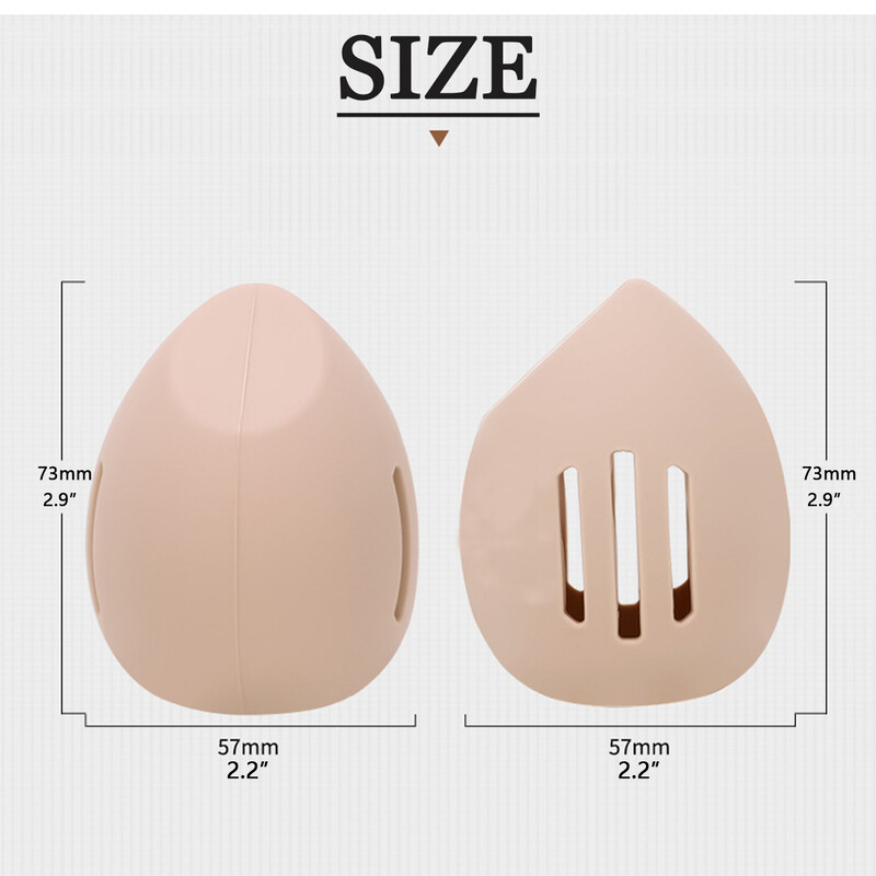 Silicone Beauty Egg Organizer Single Pack, Soft Breathable Powder Puff Dust Cover