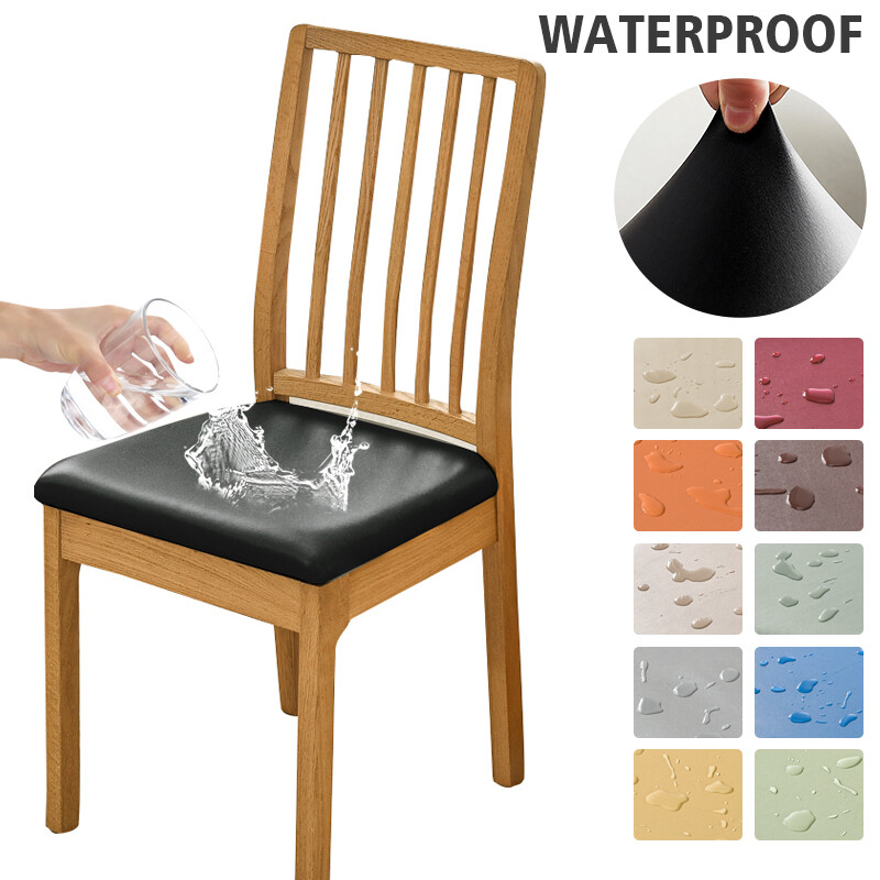PU-nahast ruudukujuline toolipadja kate veekindel köök söögiistme katted Eemaldatav söögitoa tooli istmepadja kate