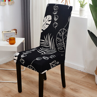Spandex Ελαστικό κάλυμμα καρέκλας για τραπεζαρία Τυπωμένο κάλυμμα καρέκλας Slipcover Stretch καλύμματα καρέκλας για κουζίνα γάμου Hotel Banquet 1 ΤΕΜ