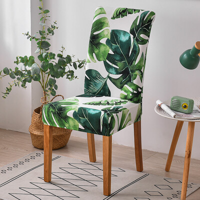 Spandex Ελαστικό κάλυμμα καρέκλας για τραπεζαρία Τυπωμένο κάλυμμα καρέκλας Slipcover Stretch καλύμματα καρέκλας για κουζίνα γάμου Hotel Banquet 1 ΤΕΜ