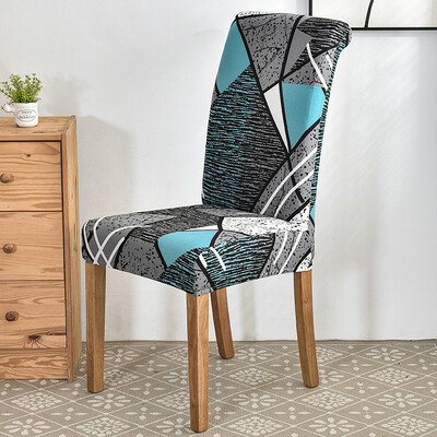 Spandex Ελαστικό κάλυμμα καρέκλας για τραπεζαρία Τυπωμένο κάλυμμα καρέκλας Slipcover Stretch καλύμματα καρέκλας για κουζίνα γάμου Hotel Banquet 1 ΤΕΜ