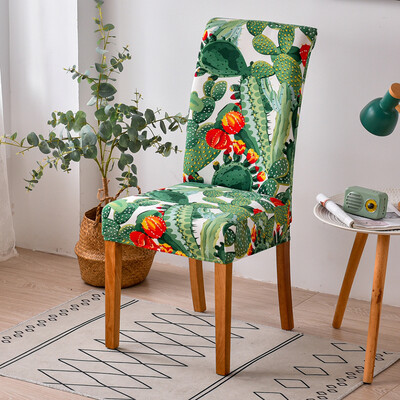 Spandex Ελαστικό κάλυμμα καρέκλας για τραπεζαρία Τυπωμένο κάλυμμα καρέκλας Slipcover Stretch καλύμματα καρέκλας για κουζίνα γάμου Hotel Banquet 1 ΤΕΜ