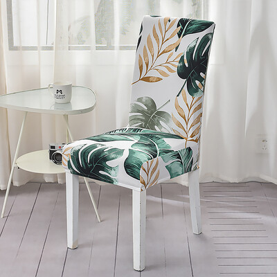 Spandex Ελαστικό κάλυμμα καρέκλας για τραπεζαρία Τυπωμένο κάλυμμα καρέκλας Slipcover Stretch καλύμματα καρέκλας για κουζίνα γάμου Hotel Banquet 1 ΤΕΜ
