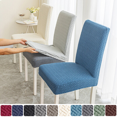 Huse pentru scaune de sufragerie din twill jacquard Huse pentru scaune elastice moi rezistente la praf Huse pentru scaune potrivite pentru bucătărie, cameră de zi, decor acasă