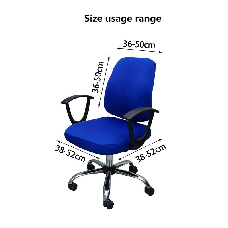 Κάλυμμα καρέκλας γραφείου με καλύμματα καρέκλας πλάτης Μονόχρωμο κάλυμμα καθίσματος παιχνιδιών υπολογιστή Universal αντισκονικό ελαστικό κάλυμμα πολυθρόνας