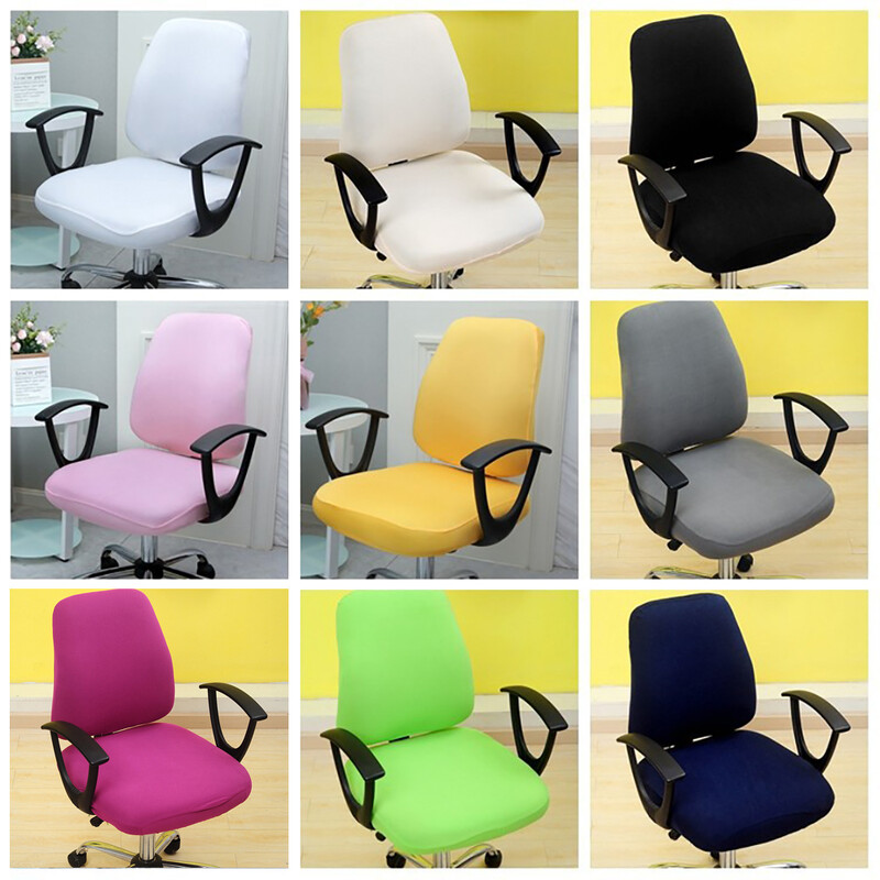 Κάλυμμα καρέκλας γραφείου με καλύμματα καρέκλας πλάτης Μονόχρωμο κάλυμμα καθίσματος παιχνιδιών υπολογιστή Universal αντισκονικό ελαστικό κάλυμμα πολυθρόνας