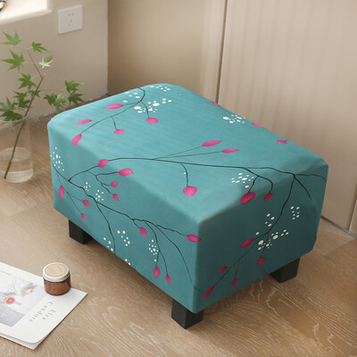 Υφασμάτινα τετράγωνα οθωμανικά καλύμματα τεντωμένο κάλυμμα υποπόδιο Πάγκος αποθήκευσης σκαμπό Κάλυμμα πλενόμενο προστατευτικό επίπλων