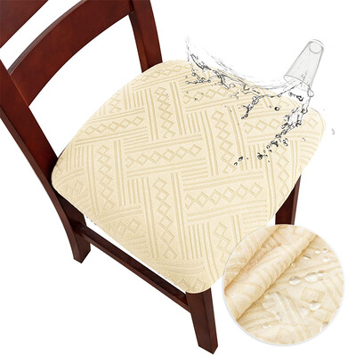 Πραγματικά αδιάβροχα καλύμματα καθισμάτων καρέκλας Stretch Ζακάρ Καλύμματα καθισμάτων Θήκη καθισμάτων Αφαιρούμενα καλύμματα καρέκλας για το σπίτι του ξενοδοχείου Σαλόνι