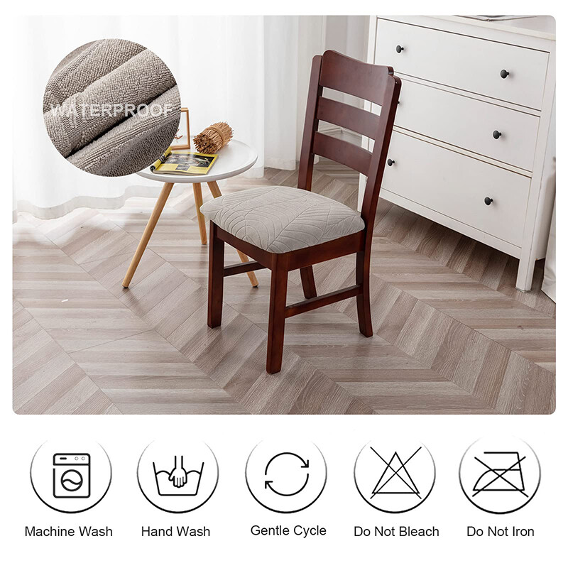 Πραγματικά αδιάβροχα καλύμματα καθισμάτων καρέκλας Stretch Ζακάρ Καλύμματα καθισμάτων Θήκη καθισμάτων Αφαιρούμενα καλύμματα καρέκλας για το σπίτι του ξενοδοχείου Σαλόνι