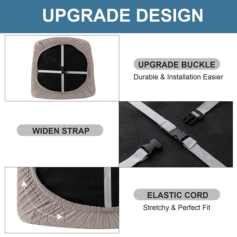 Πραγματικά αδιάβροχα καλύμματα καθισμάτων καρέκλας Stretch Ζακάρ Καλύμματα καθισμάτων Θήκη καθισμάτων Αφαιρούμενα καλύμματα καρέκλας για το σπίτι του ξενοδοχείου Σαλόνι