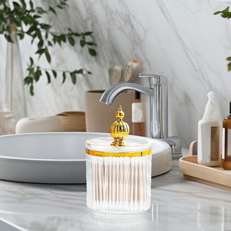 Vatipulga hoiukarp 8,5 x 14 cm Vanity Makeups Organiser Vannitoa kanister kodu jaoks Vanity Elutoa Vannitoa Tööpind