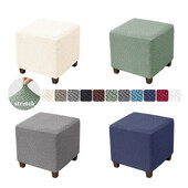 Ζακάρ Οθωμανικό κάλυμμα σκαμπώ ελαστικό ελαστικό τετράγωνο προστατευτικό υποπόδιου All-inclusive κατά της σκόνης Σκαμπώ για τα πόδια Σαλόνι