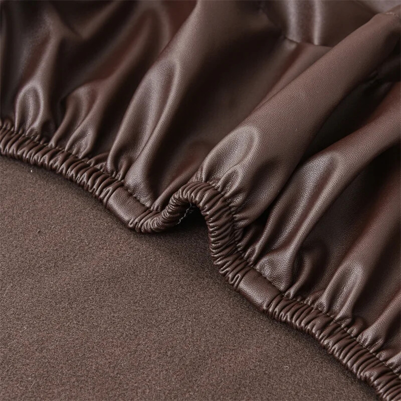 1PC δερμάτινο κάλυμμα καρέκλας PU Αδιάβροχο αφαιρούμενο καρέκλες τραπεζαρίας Slipcovers Ελαστικά επενδυμένα καλύμματα καθισμάτων Προστατευτικό επίπλων