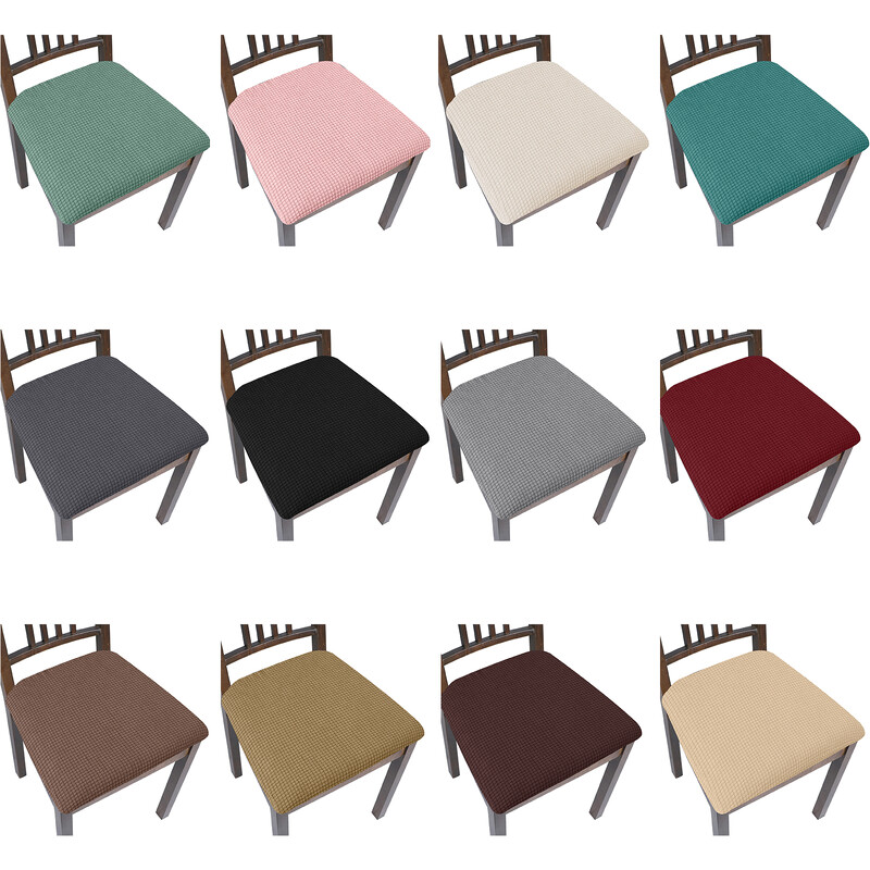 1/2/4/6 tk Jacquard tooli kate söögitoa jaoks tooli istme kate Spandex istmepadi eemaldatavad toolikatted pulmade kodu jaoks