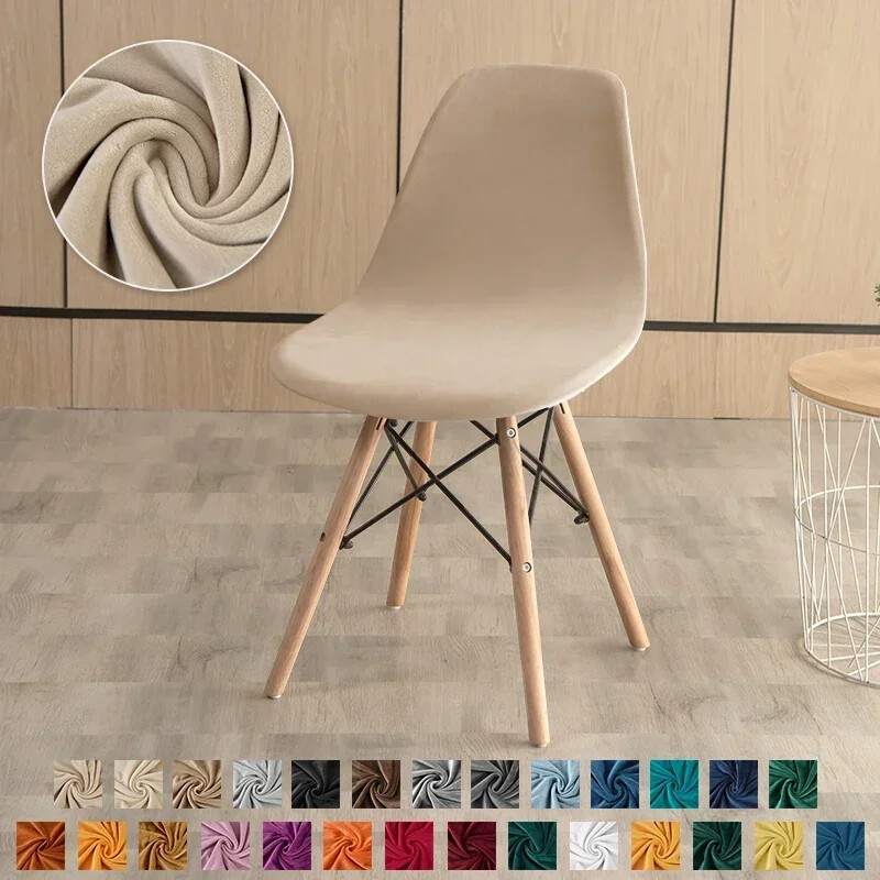 Velvet Shell toolikatted Scandinavian istmed Slipcover Stretch käeta söögitoolid Protector elastsed istmekatted pestavad