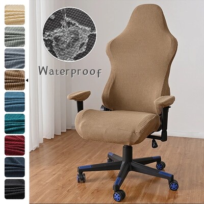 Vienkrāsains spēļu krēsla pārvalks Mīksts elastīgums Polar Fleece krēsla pārvalki Datoru sēdekļu krēslu pārvalki Stretch Rotating Lift