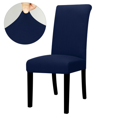 Valgomojo spandex kėdės užvalkalas Stretch baltas kėdės sėdynės užvalkalas, nuimamas virtuvei Pigūs kėdžių užvalkalai vestuvėms 4/6 vnt.