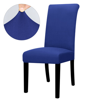 Valgomojo spandex kėdės užvalkalas Stretch baltas kėdės sėdynės užvalkalas, nuimamas virtuvei Pigūs kėdžių užvalkalai vestuvėms 4/6 vnt.