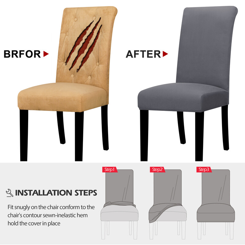 Κάλυμμα καρέκλας τραπεζαρίας Spandex Stretch Λευκό κάλυμμα καθίσματος καρέκλας αφαιρούμενο για κουζίνα φτηνά καλύμματα καρέκλας γάμου 4/6 τεμάχια