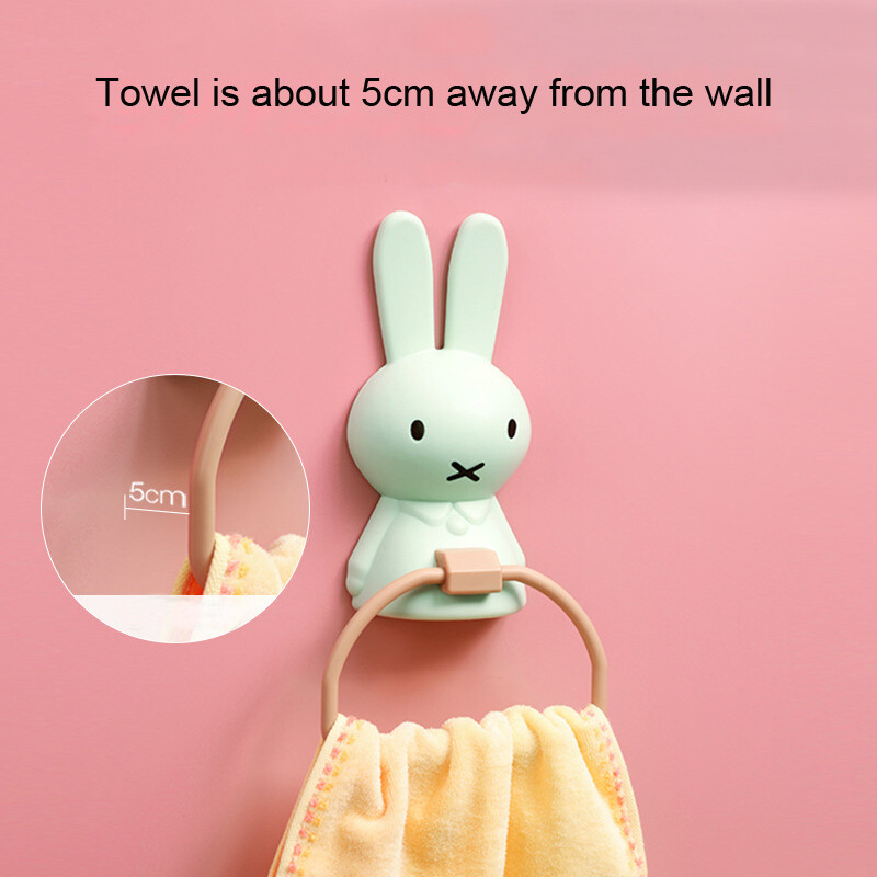 Laste käterätikuivati multifilm Küüliku käterätikuivati Vannituba Seinale kinnitatav käterätikuhoidja riidepuu Vannitoa riiul Kingitus lastele