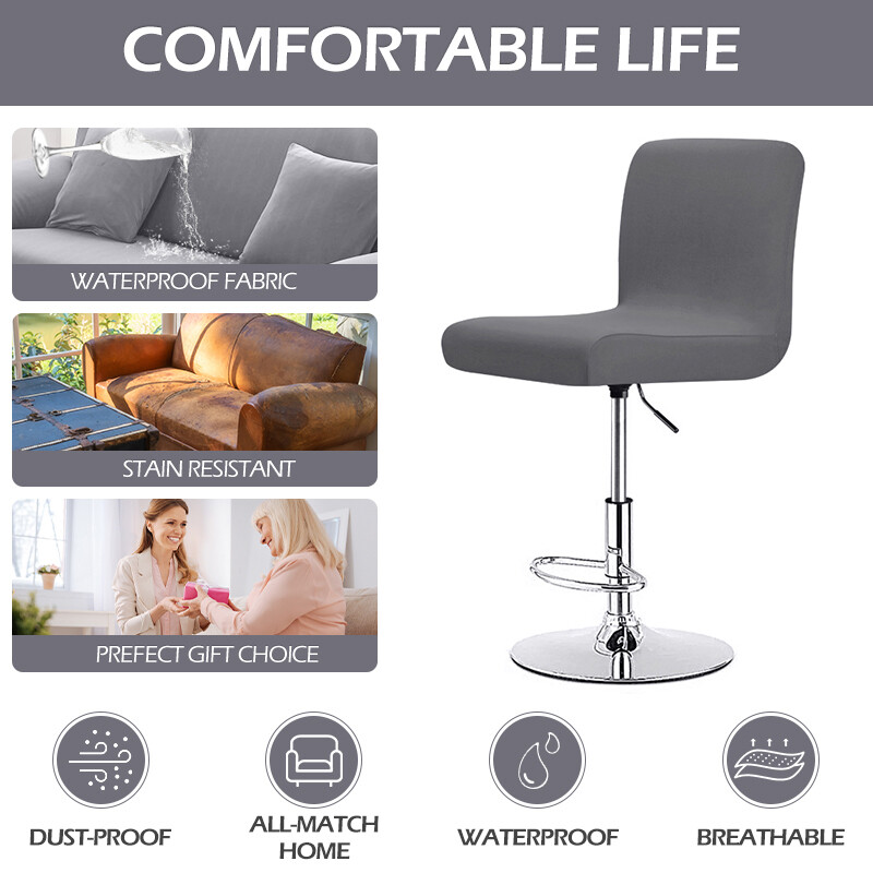 Αδιάβροχο κάλυμμα καρέκλας μπαρ από ύφασμα Stretch Κοντά καλύμματα καρέκλας πλάτης που πλένονται φθηνά καλύμματα Spandex Καρέκλα για συμπόσιο ξενοδοχείου στο σπίτι