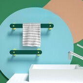 1 τμχ Πλαστική μπάρα πετσετών χωρίς διάτρηση Επιτοίχια ράφι μπάνιου κουζίνας Αυτοκόλλητη σχάρα αποθήκευσης Οικιακά είδη