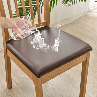 Veekindel Jacquard PU-nahast tool istmepadja kate Söögitoa polster määrdumisvastane ilma seljatoe mööblikaitseta