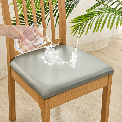 Veekindel Jacquard PU-nahast tool istmepadja kate Söögitoa polster määrdumisvastane ilma seljatoe mööblikaitseta